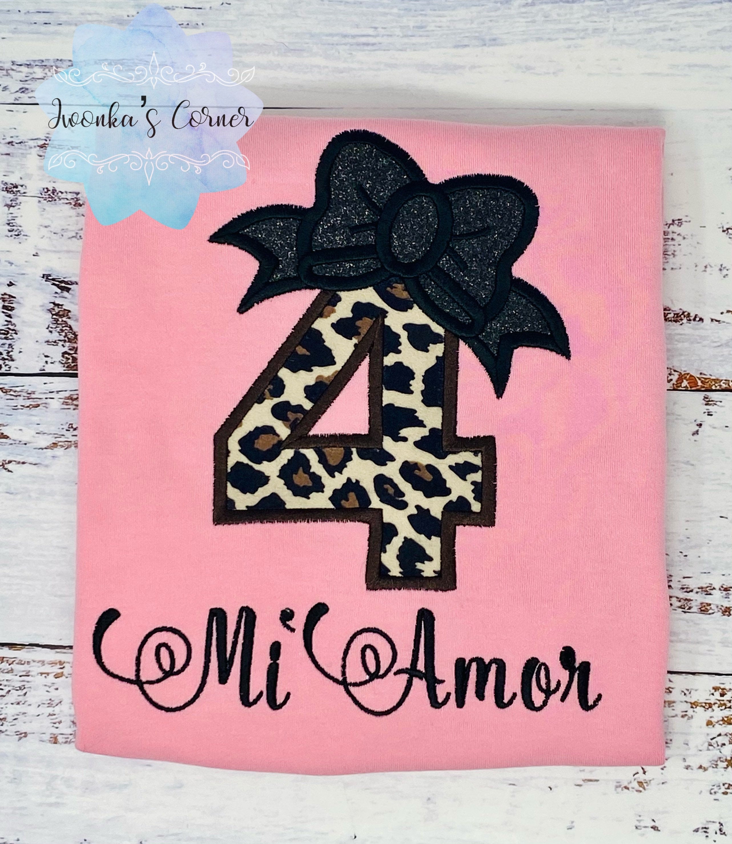 Girl 5th birthday shirt with cheetah print and number, 4th 6th birthday shirt, Cheetah spots shirt, Leopard print birthday shirt, Any age